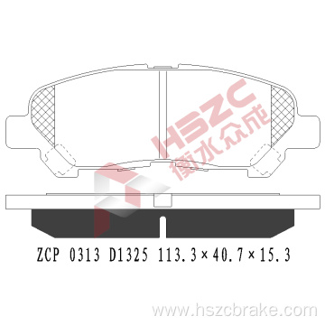 FMSI D1374 ceramic brake pad for Toyota